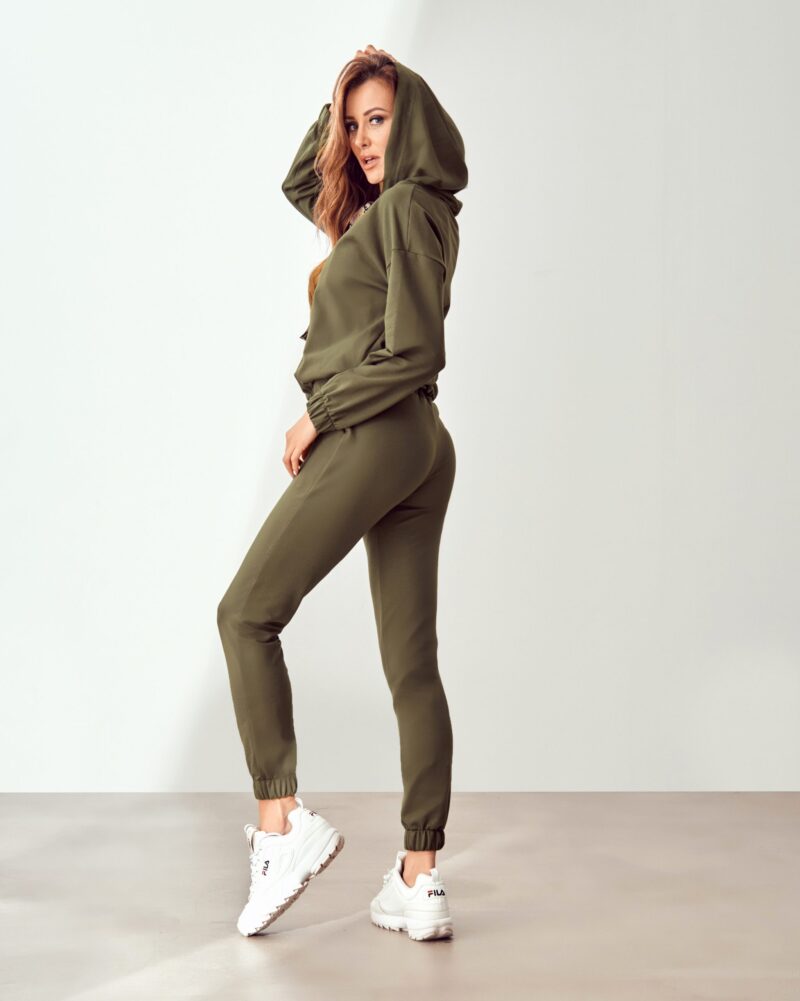 Bawełniany komplet z taśmą - Martina khaki