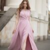 elegancka sukienka na wesele Afrodyta brudny róż