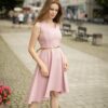 elegancka sukienka na wesele karen brudny róż